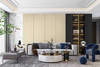 唐山轻奢风格-客厅