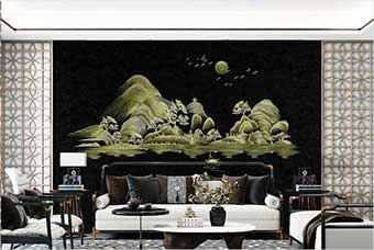 唐山森佰汇航空纤维墙咔(湖光山色)